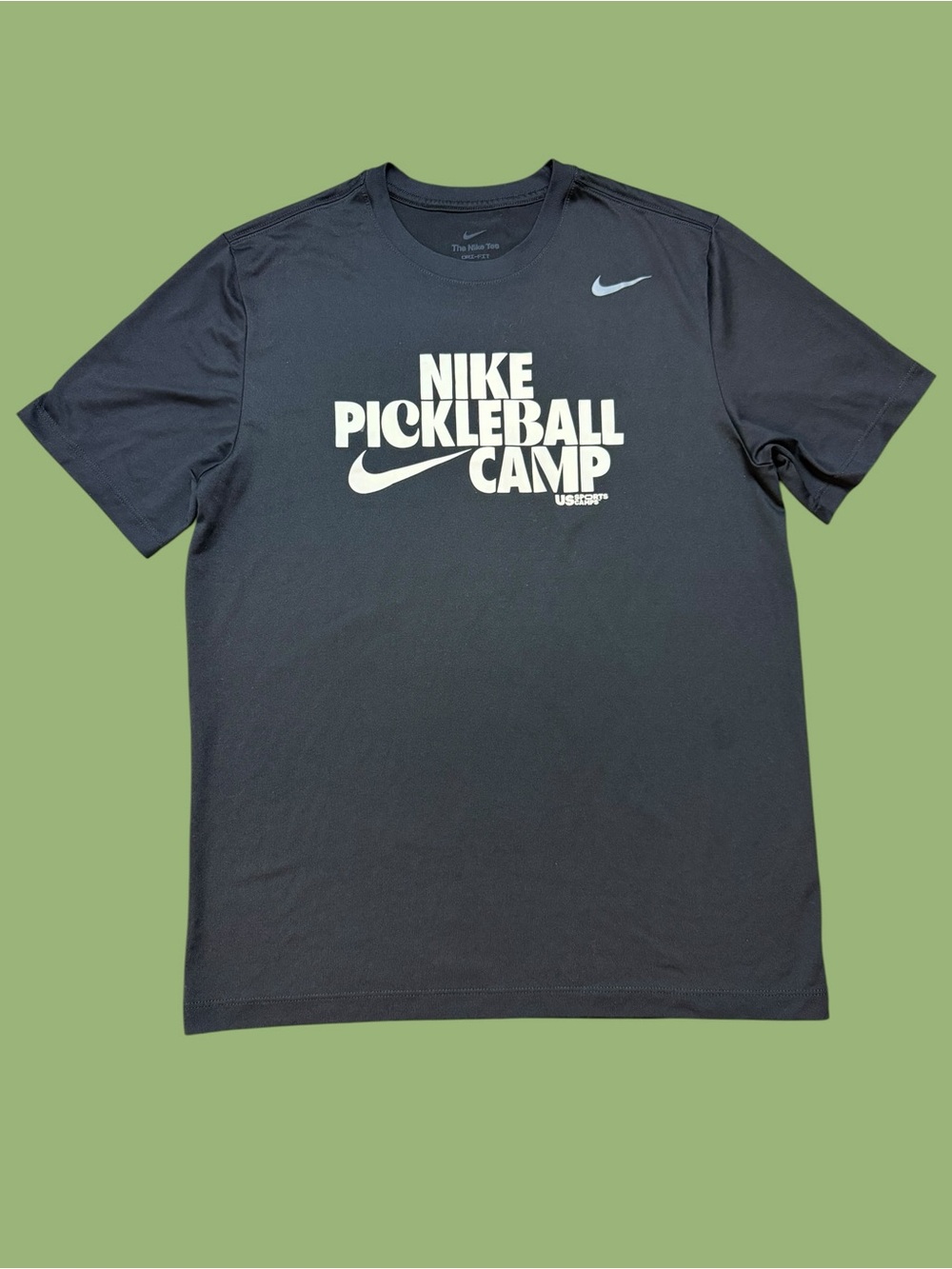 Nike Pickleball Camp Drifit Black Logo Tee Mens Size M